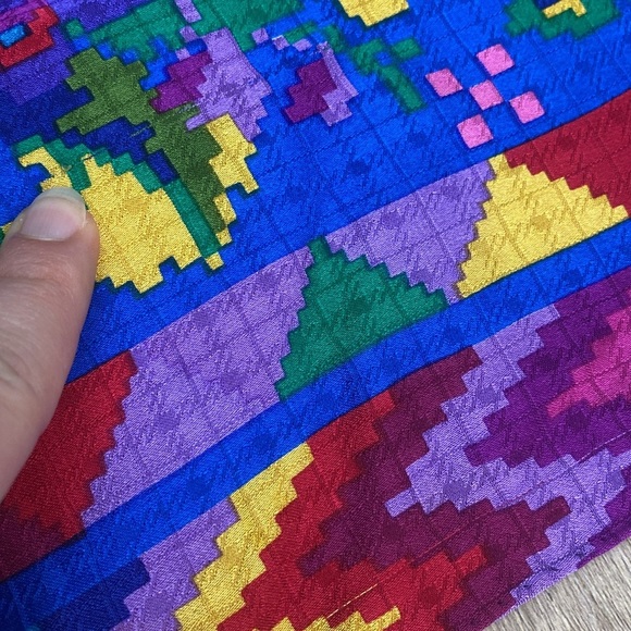 Vintage Liz Claiborne Multicolor Silk Scarf - Picture 7 of 7